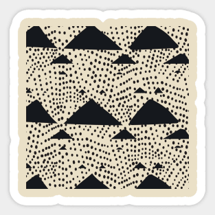 Monochrome Triangle- Dots Pattern Sticker